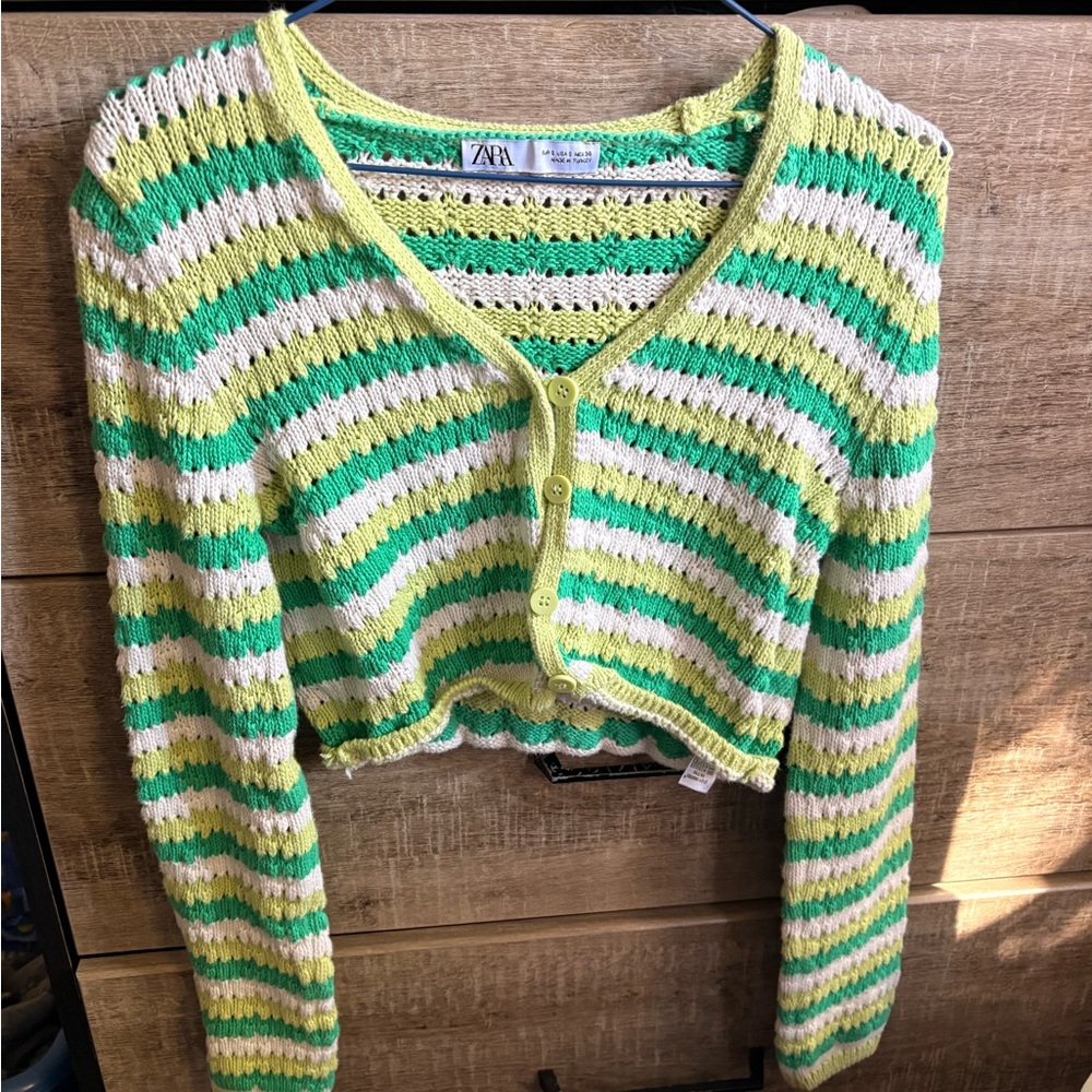 Zara Multicolor Striped Cardigan